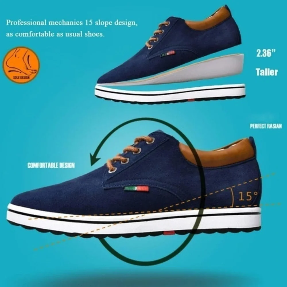 Men's Invisible Height Increasing Elevator Shoes - 3 colors - Picture 10 of 10